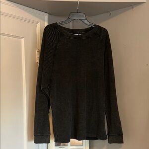 Waffle Knit Long Sleeve T shirt